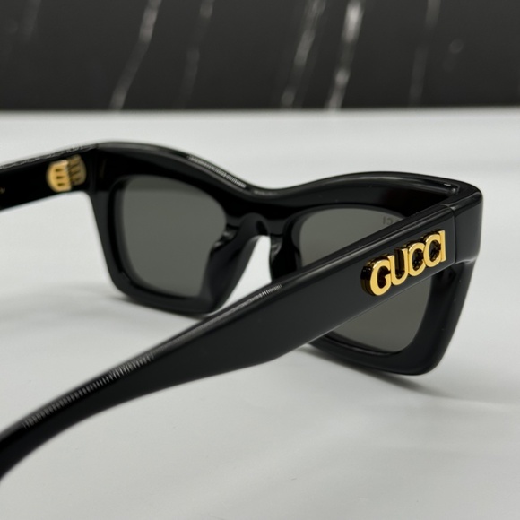 NEW GG1773S 001 GUCCI BLACK GREY CAT EYE WOMEN GUCCI SUNGLASSES main image 2